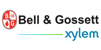 Bell & Gossett logo with a shield-like emblem and