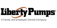 Liberty Pumps logo: black bold text over an oval shape and the phrase “A Family and Employee Owned Company.”