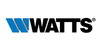 Watts logo: blue slanted