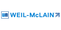 Weil-McLain logo: blue text and logo with