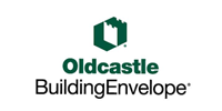 Oldcastle BuildingEnvelope logo: dark green hexagon with a castle silhouette, and text.