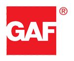 GAF logo: white letters 