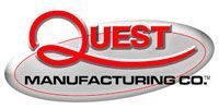 The quest manufacturing company logo is a red and white oval.