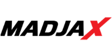 The madjax logo is black and red on a white background.