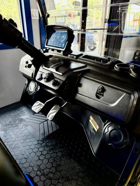 A close up of the dashboard of a vehicle.