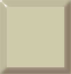 A white square tile with a brown frame on a white background.