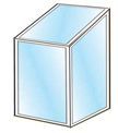 A drawing of a glass cube on a white background.