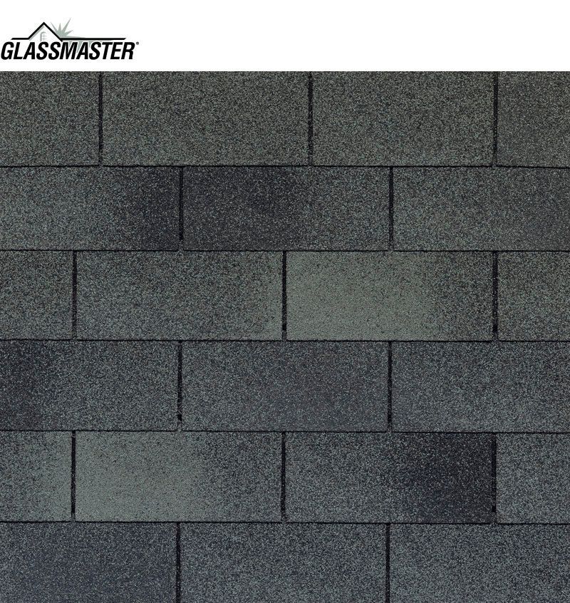 A close up of a roof shingle from glassmaster