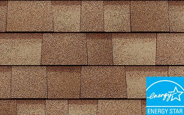 A close up of a roof with an energy star logo on it