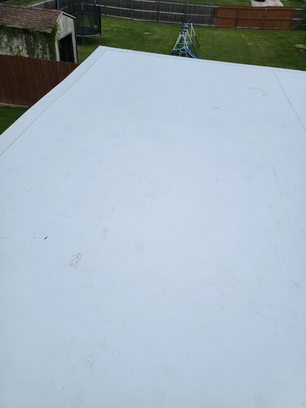 White flat roof