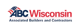 Logo of ABC Wisconsin, with an American flag graphic and