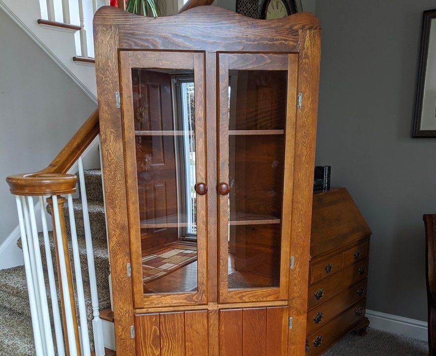 Man fixing wood object