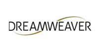 Dreamweaver logo in black text with a gold curved underline on a white background