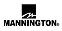 Mannington logo with black square icon and bold black wordmark on white background