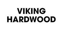Black text logo reading “VIKING HARDWOOD” on a white background