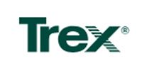 Trex logo in dark green on a white background