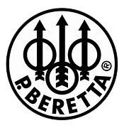 The beretta logo is black and white and has three arrows pointing in opposite directions.