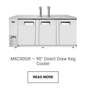 a picture of a 90 degree direct draw keg cooler