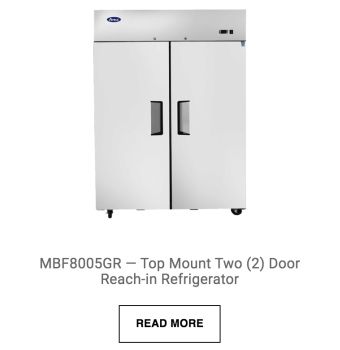 a stainless steel refrigerator with two doors