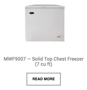 a picture of a solid top chest freezer