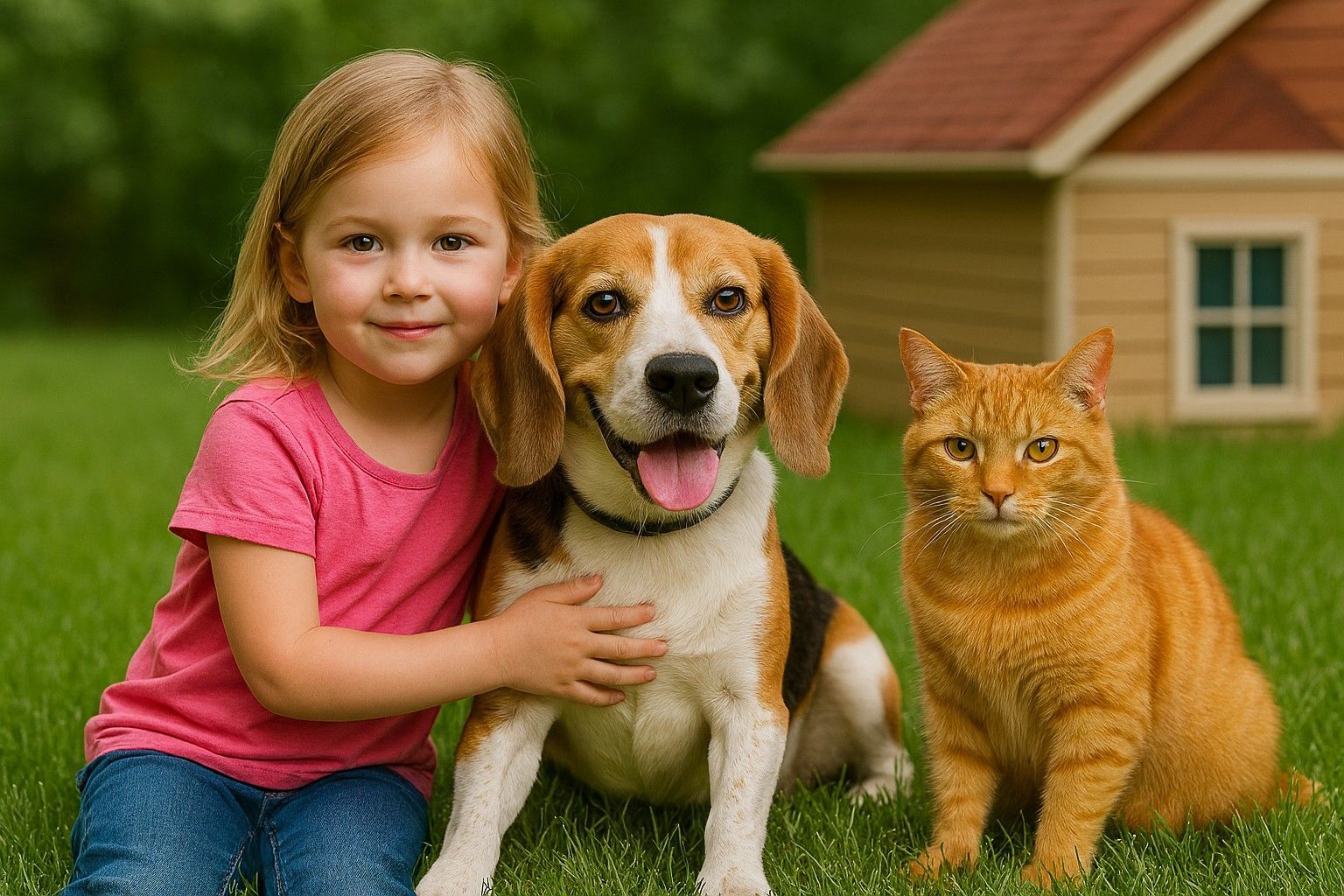 People in hazmat suits spraying a lawn for pest control.