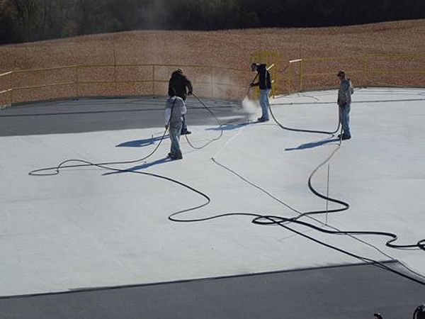 Concrete roof deck coating