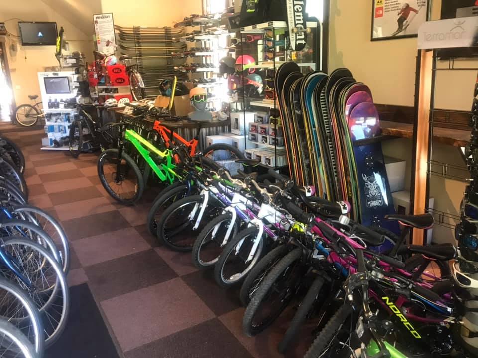 Bike Rentals displayed in Elevation Ski & Bike, Breckenridge, CO.