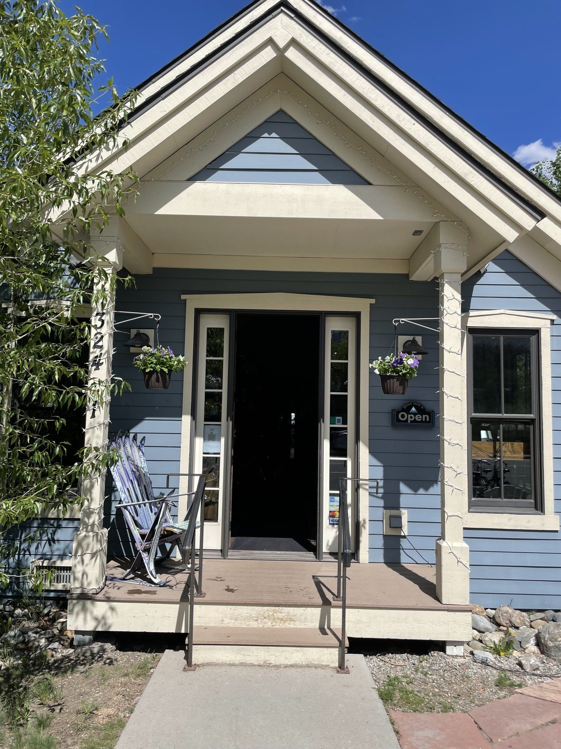 Elevation Ski & Bike entrance in the summer, Breckenridge, CO.