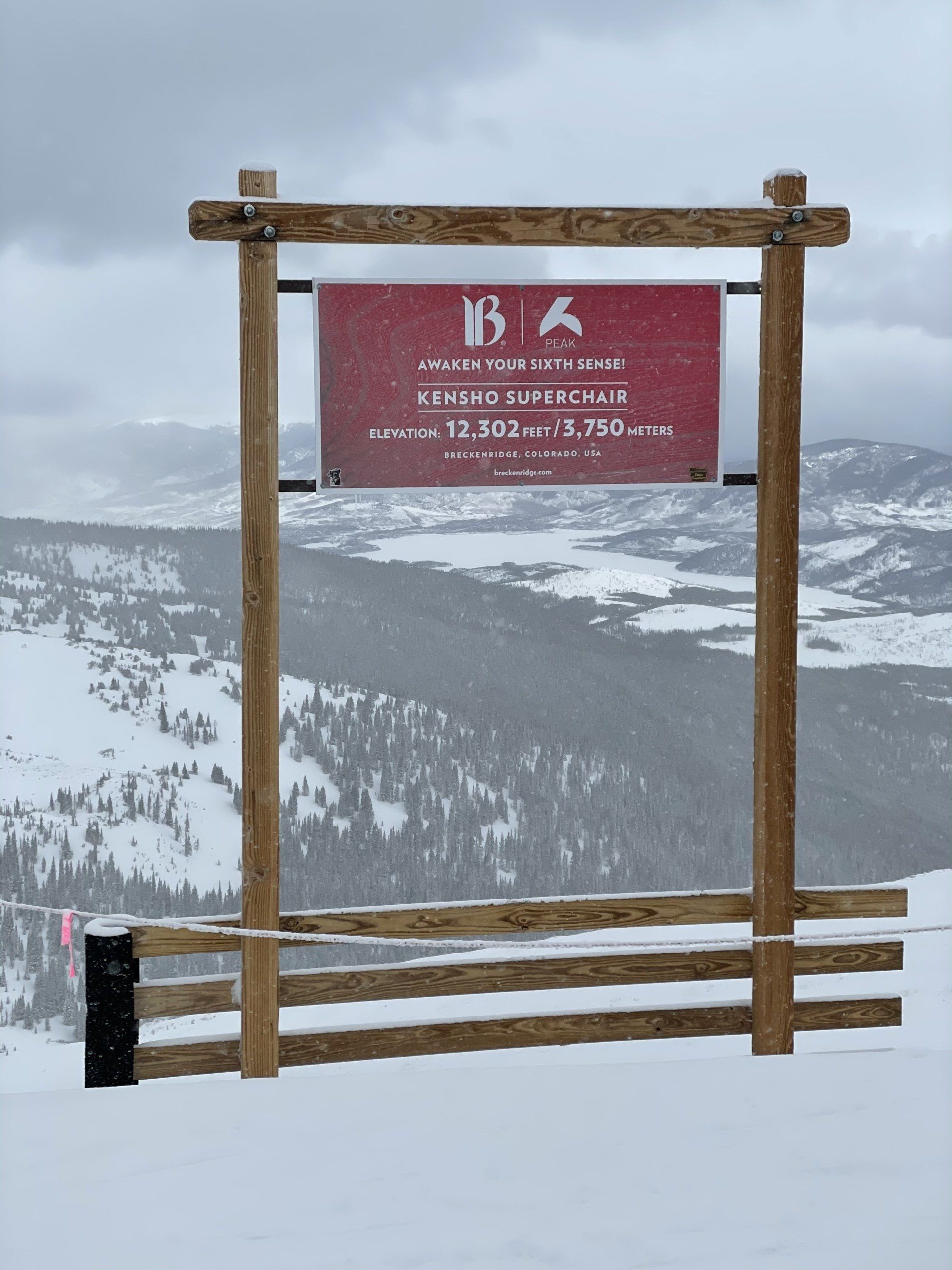View from the top of Kenosha Superchair, Breckenridge Resort.
