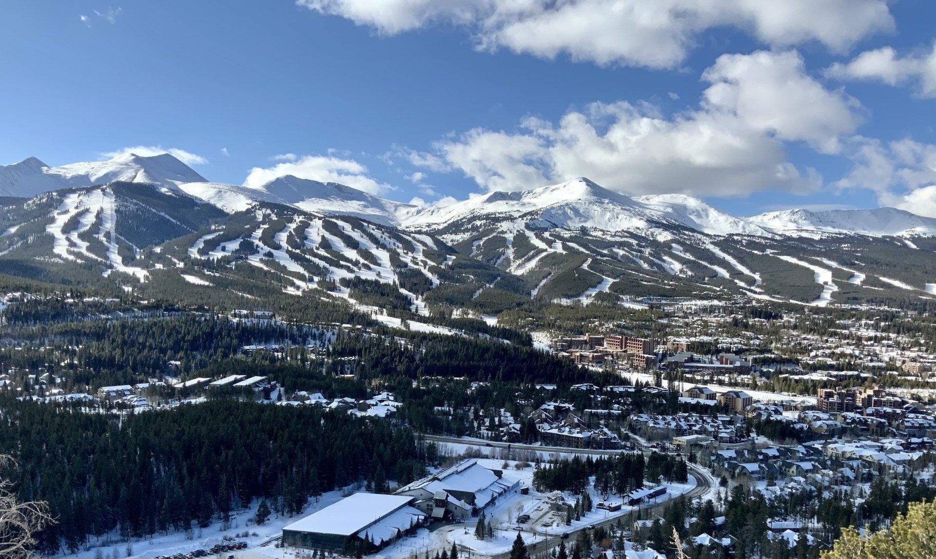 Panoramic view of Breckenridge, CO.