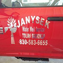Janysek Water Well service truck