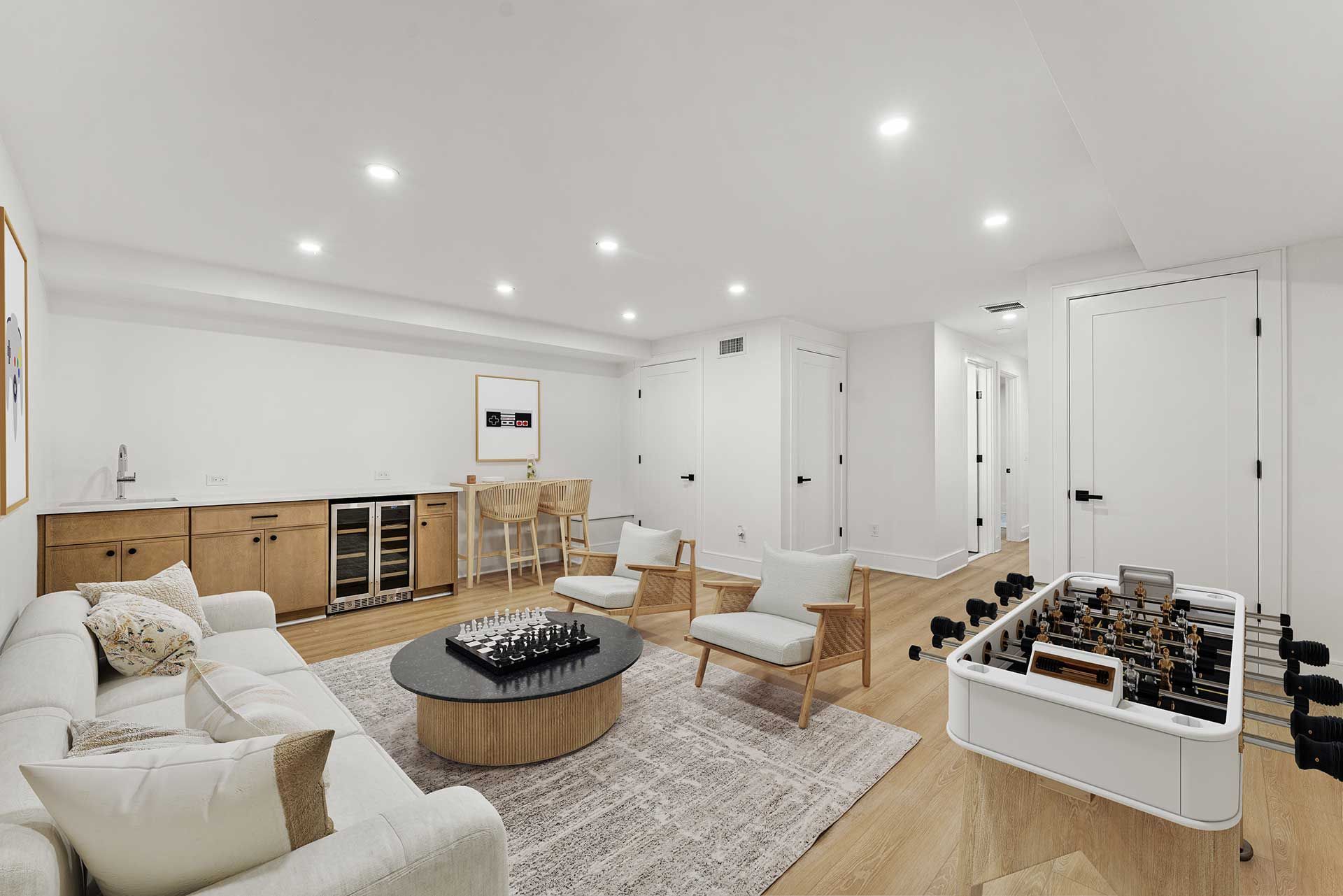 Modern unit showing living room