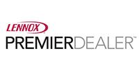 Lennox Premier Dealer logo in red, black, and gray text on a white background