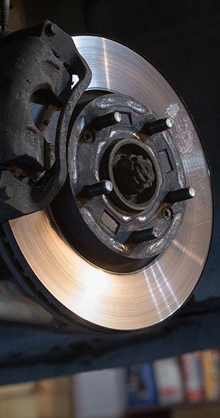 Close up shot of a car brake