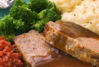 Meatloaf and mashed potatoes