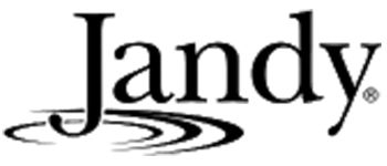 Jandy logo with black text and water ripple design.