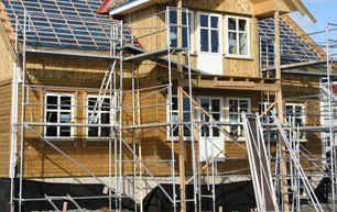 House construction scaffolding