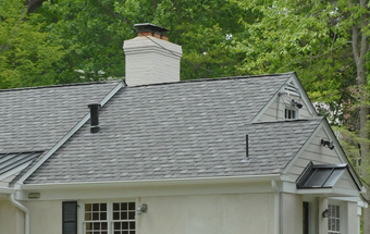 Asphalt  shingle roof on house