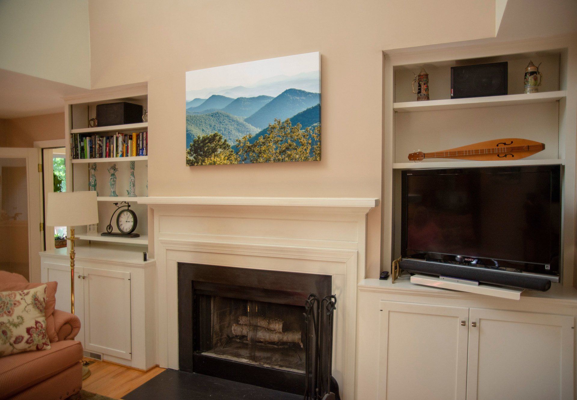 framed photos inside a home