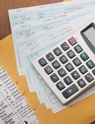 Calculator and payroll documents
