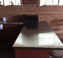 Metal countertop