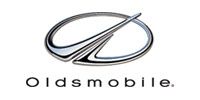Oldsmobile logo: Silver emblem with an oval and a curved line; 