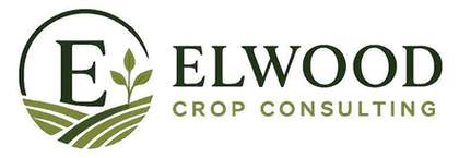 ELWOOD Crop Consulting logo with green leaf and field inside a circle
