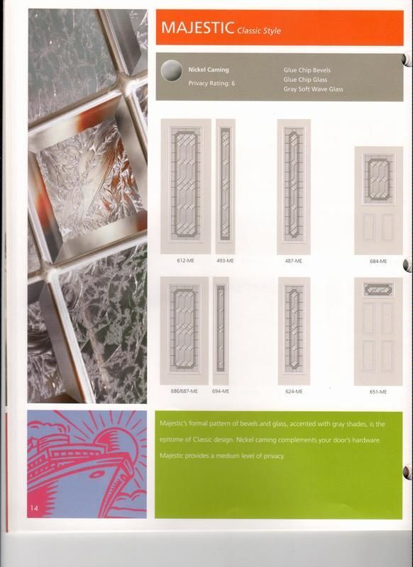 A brochure for majestic shows a variety of doors.