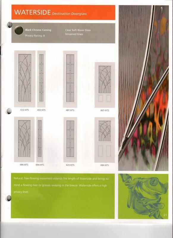 A brochure for waterside stained-glass doors.