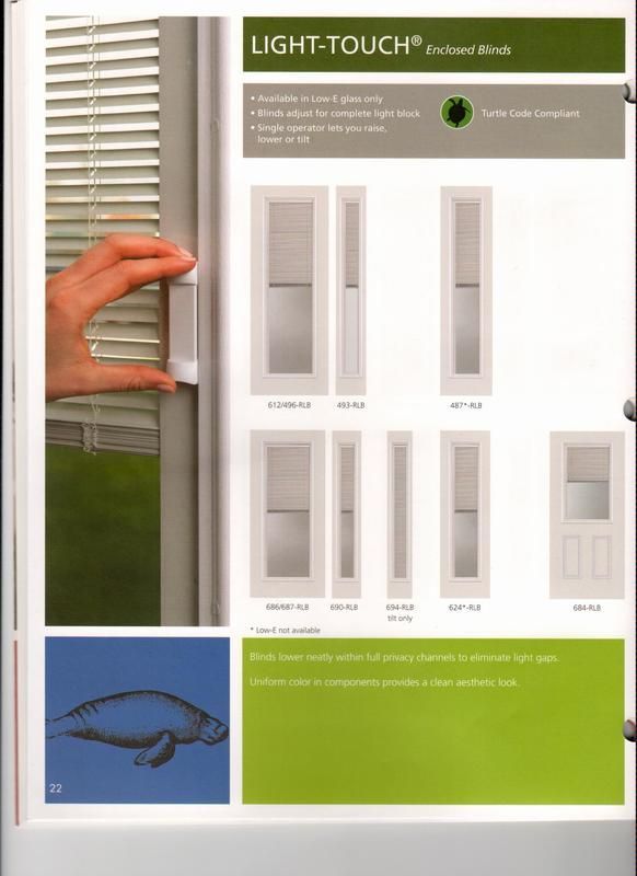 A brochure for light touch blinds and doors.