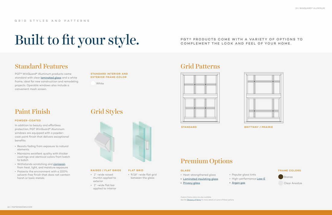 A brochure for a window company that says,