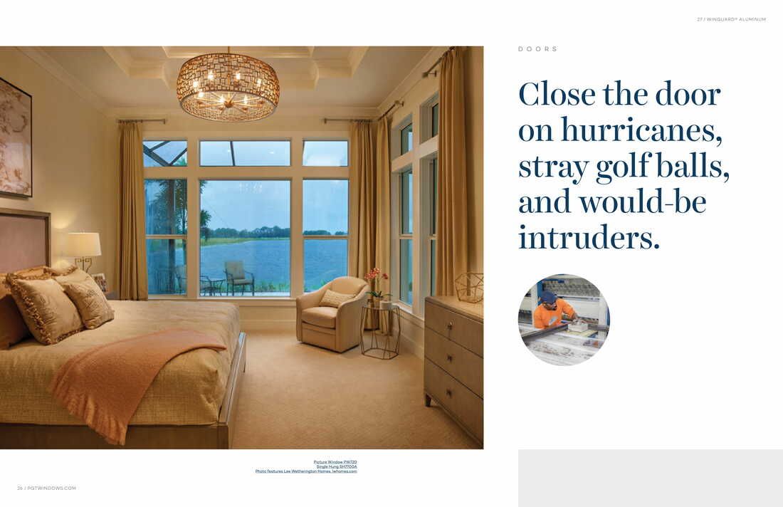 A bedroom with a large bed, chair, dresser, and window.