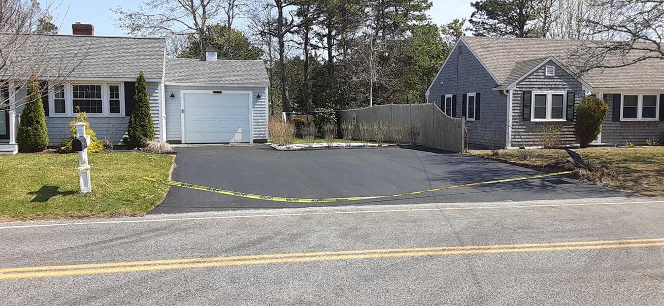 Residential asphalt driveway
