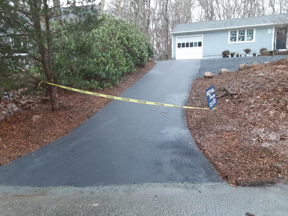 Residential asphalt driveway